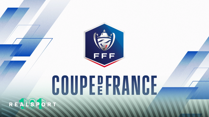 Coupe de France logo with white and blue background