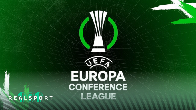 Europa Conference League logo with green background