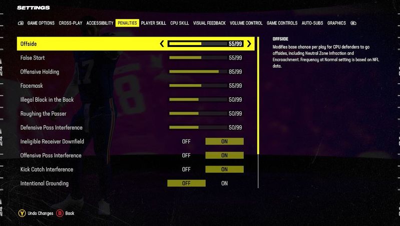 Madden NFL 20 Player Skill Settings For PS4