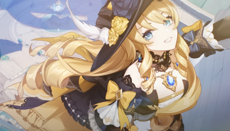 A screenshot of Navia from the Genshin Impact Fontaine Overture teaser.