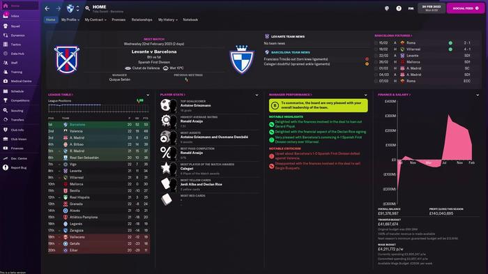 Football Manager 2022 review home screen