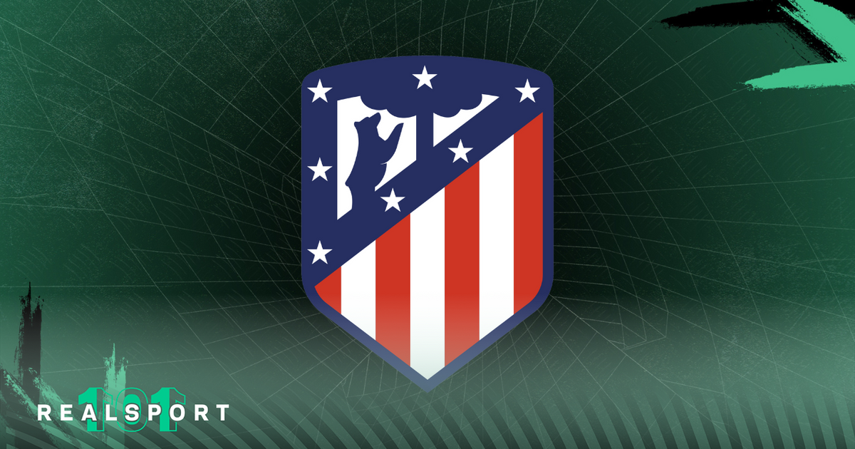 Atletico Madrid badge with green background