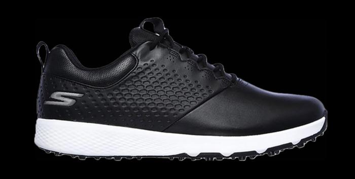 Best golf shoes under 100 Skechers product image of a single black shoe with a white midsole.