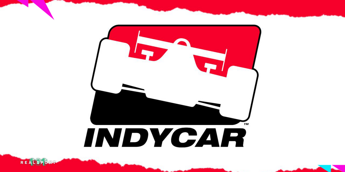 IndyCar Series logo with red and white background