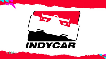 IndyCar Series logo with red and white background