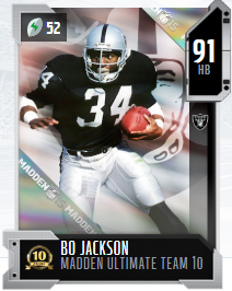 Madden 22 - HB Bo Jackson Creation Raiders Legend 