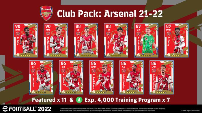 eFootball 2022 Club Pack Arsenal