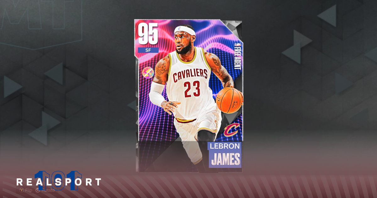 lebron james free agent card from NBA 2K23