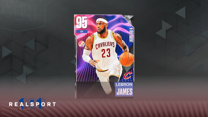 lebron james free agent card from NBA 2K23