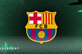 Barcelona badge with green background