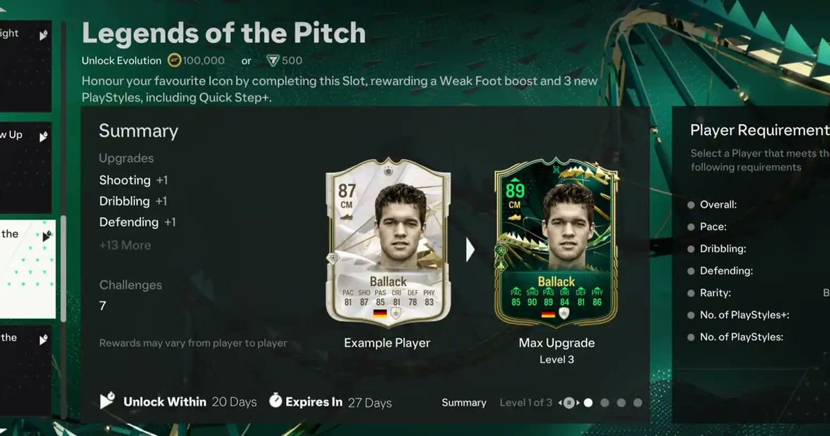 Legends Of The Pitch Evolution