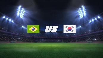 brazil vs korea republic flags
