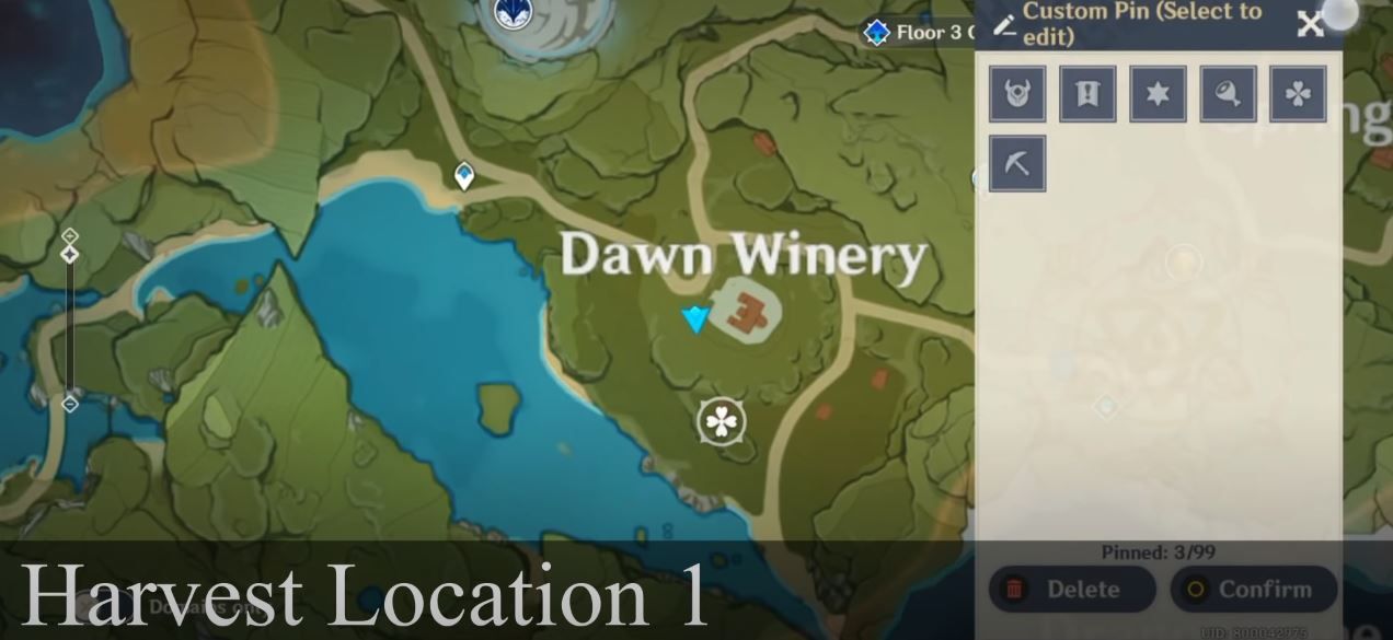 genshin impact radish location dawn winery