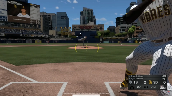 MLB The Show 21 check swing