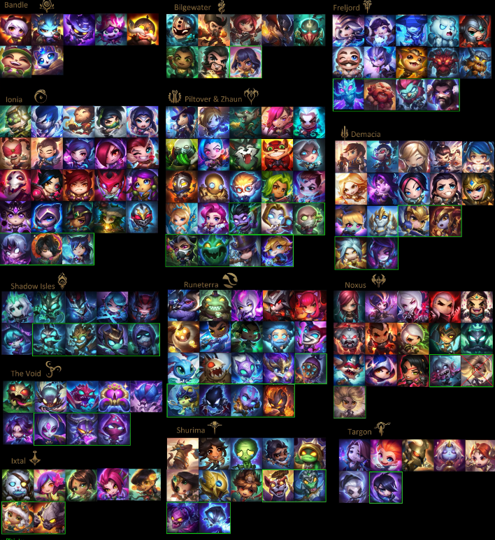 All LoL Champie Icons in Essence Emporium (Dec 2023)