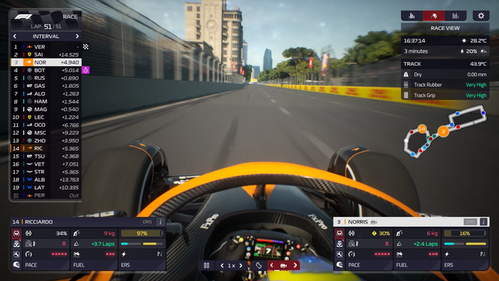 f1 manager 2022 race screenshot