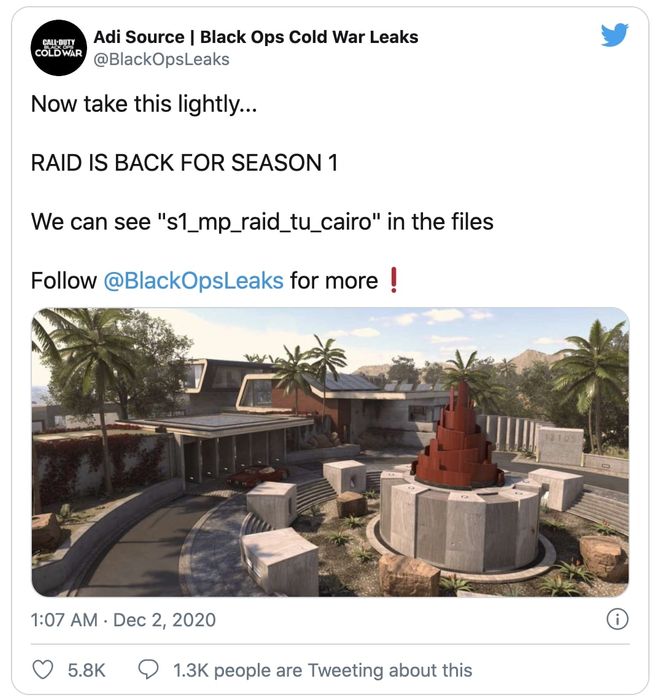 Call of Duty Raid map season one