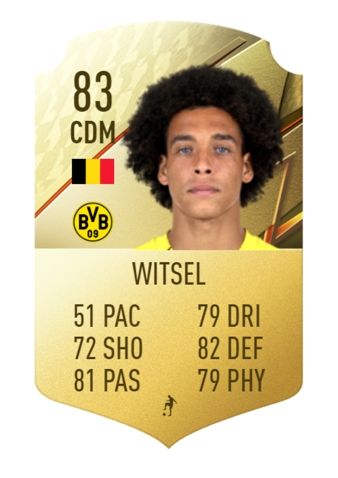 AXE-RATED - Witsel's rating may be on the decline, but he's solid in midfield