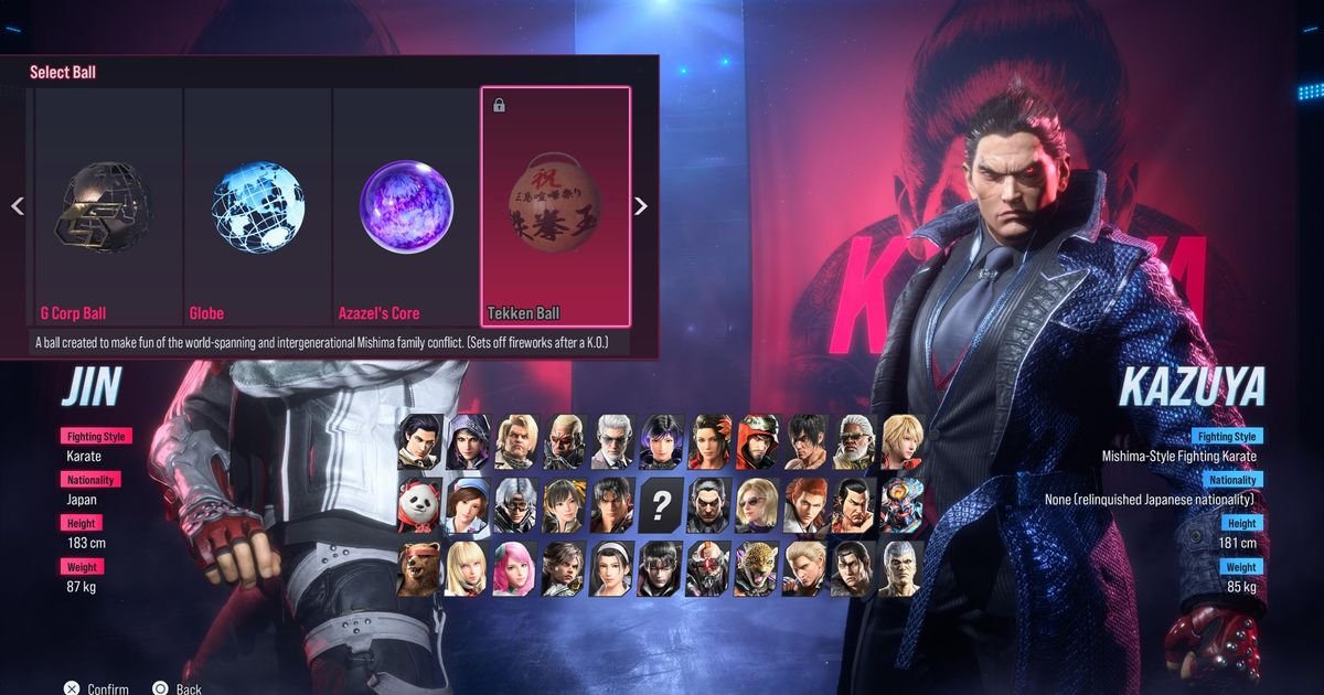 A screenshot of Tekken Ball from Tekken 8.