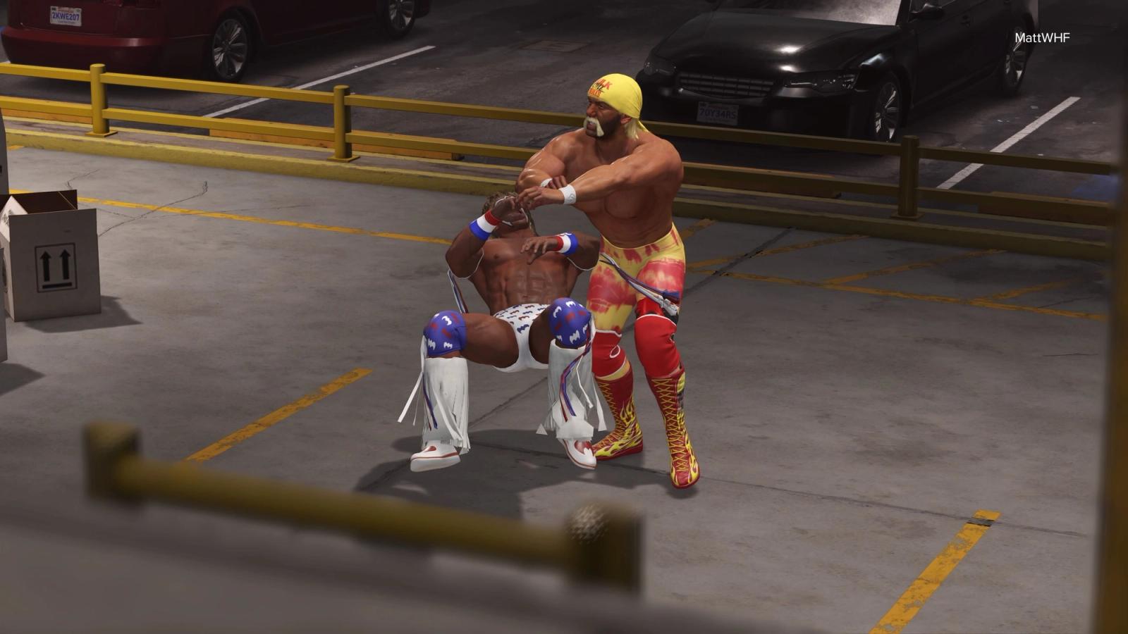 WWE 2K23 backstage brawl Hogan Ultimate Warrior