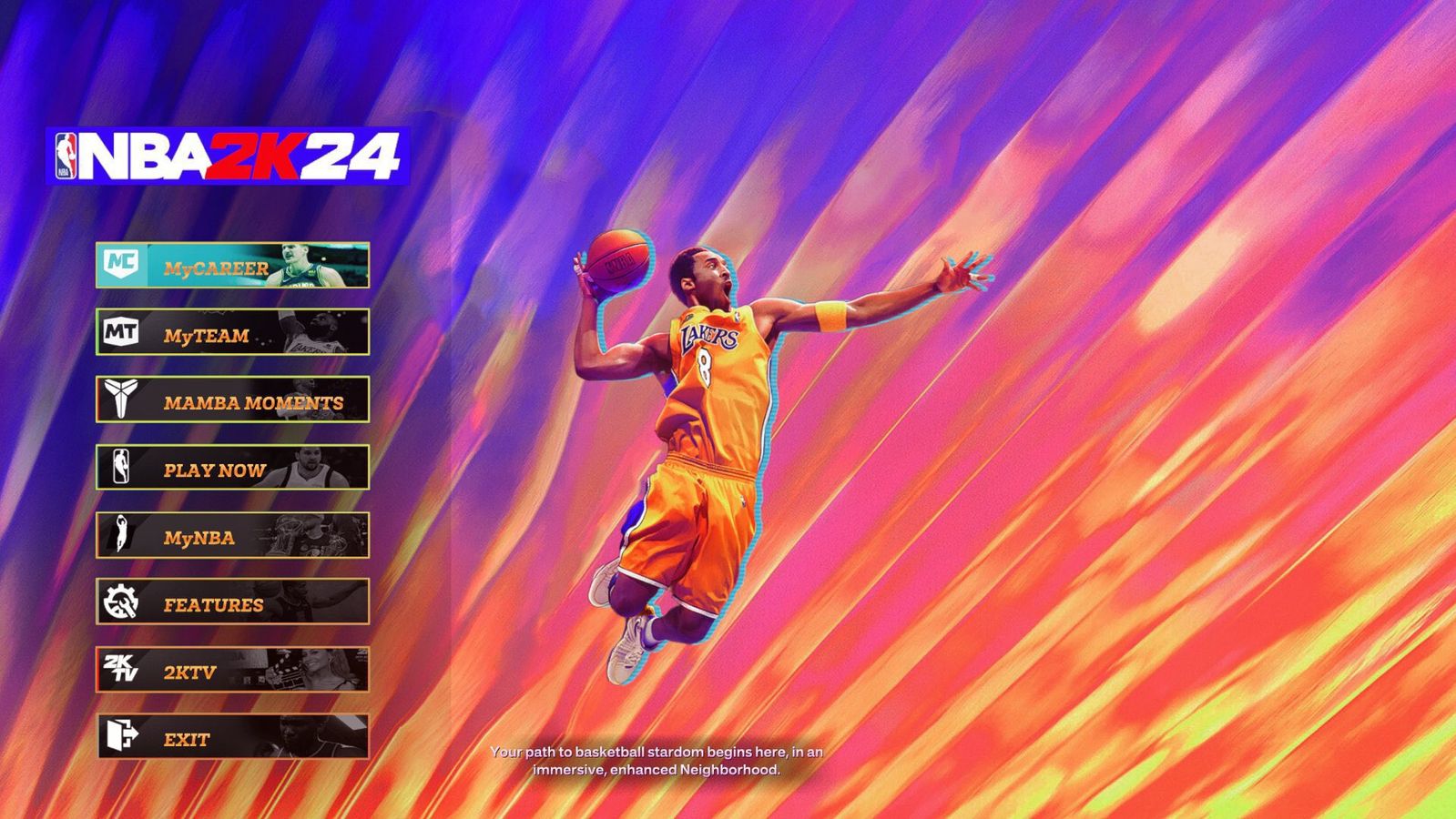 Access MyNBA from the main menu in NBA 2K24
