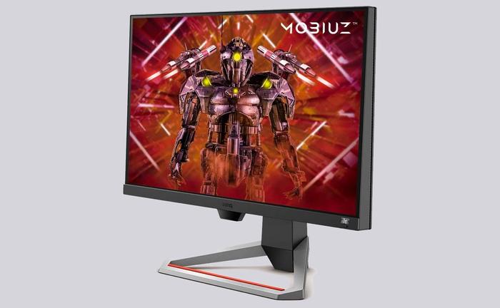 Best gaming monitor for sports games BenQ product image of a monitor with a weaponised robot on its display