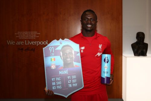GOAL MACHINE: Sadio Mane is presented with the Premier League Player of the Month for November