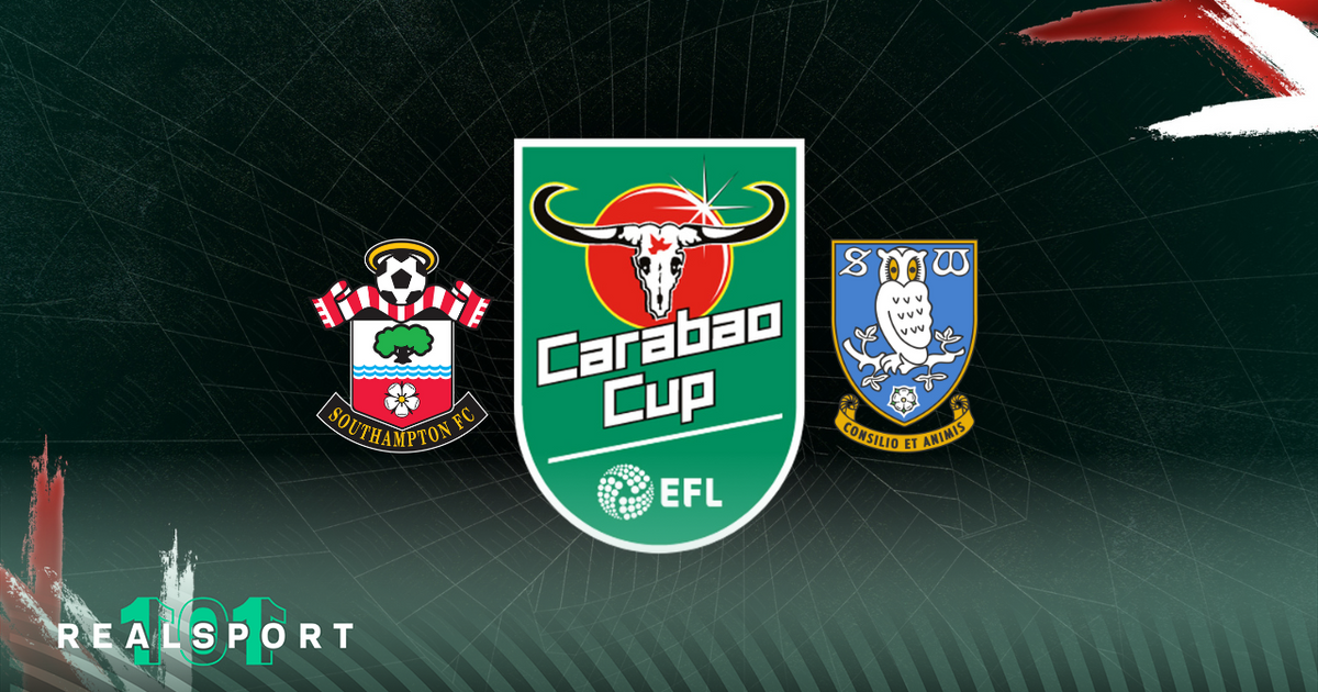 Southampton and Sheffield Wednesday badges with Carabao Cup logo