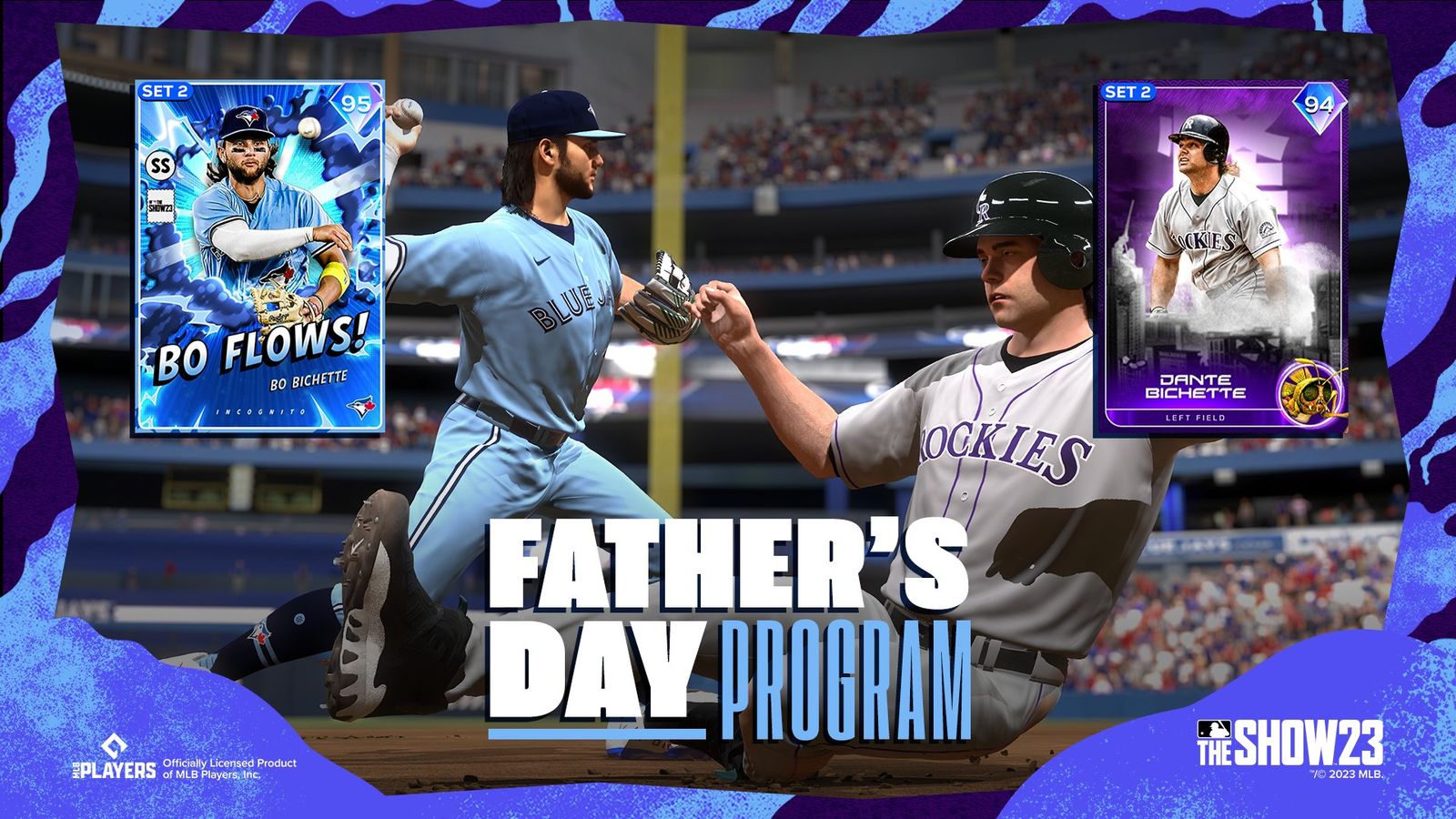 MLB The Show 23 Father's Day Program Dante Bichette and Bo Bichette cards