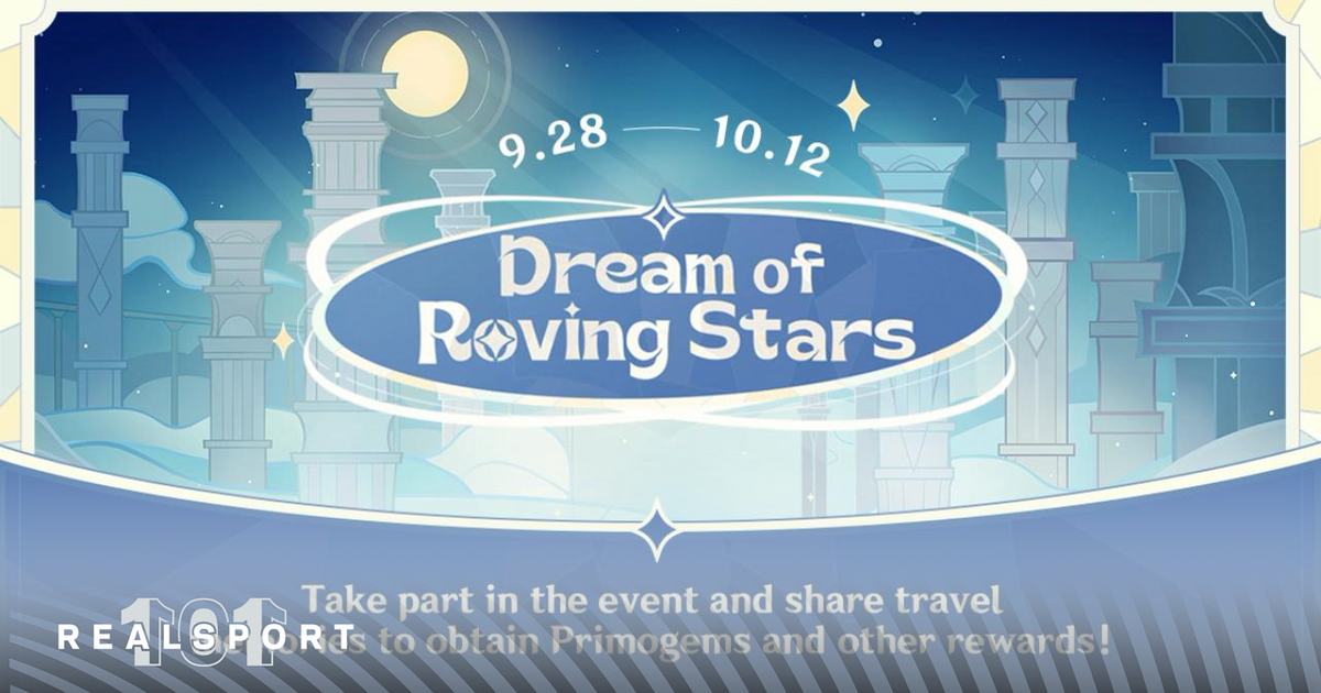 Genshin Impact Dream of Roving Stars official web event banner.