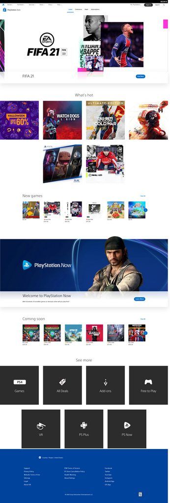 ps store full home page