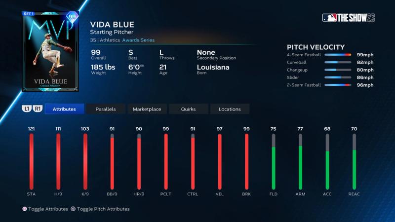 MLB The Show 23 Quicksell values