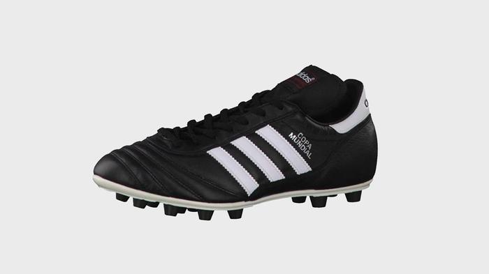 Best football boots under 100 adidas product image of a single black and white boot.