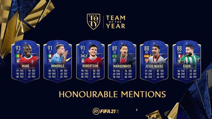 HONOURABLE MENTIONS! These guys were unlucky to miss out on the TOTY!