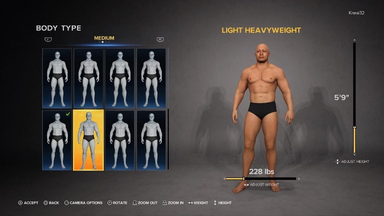 WWE 2K23 change the height of custom superstar page