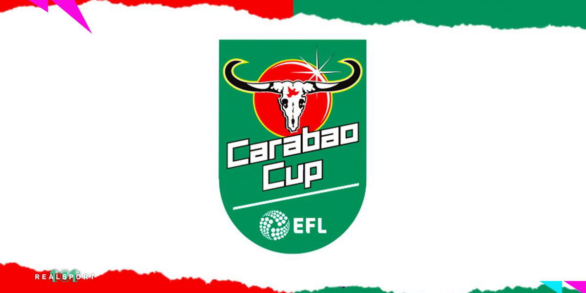 Carabao Cup logo with white red and green background