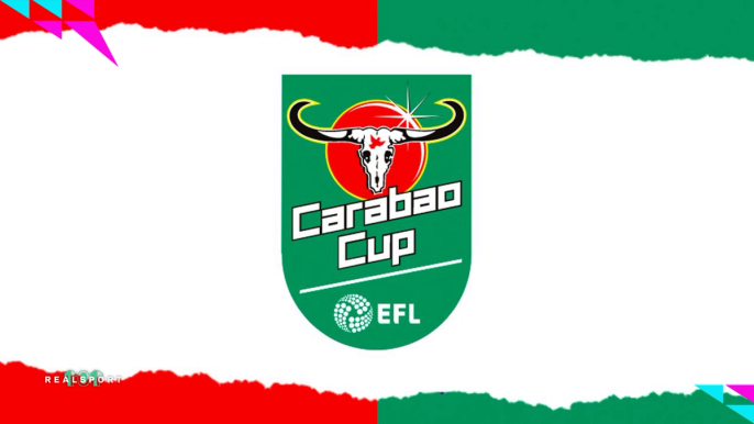 Carabao Cup logo with white red and green background