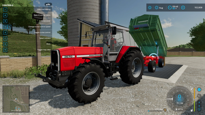 farming simulator unloading crops