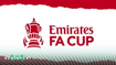 Emirates FA Cup logo with white and red background.