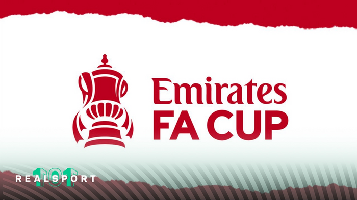 FA Cup logo with white and red background