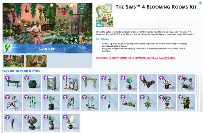 Blooming Room Kit in The Sims 4