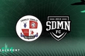 Crawley Town and Sidemen FC logos with green background