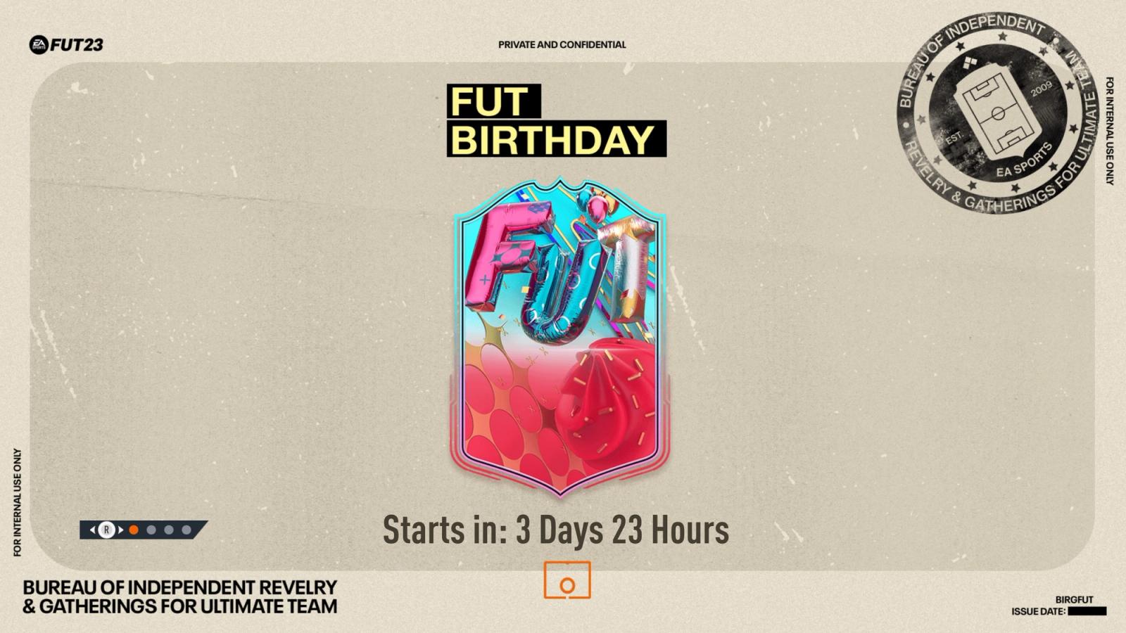 fut birthday loading screen fifa 23