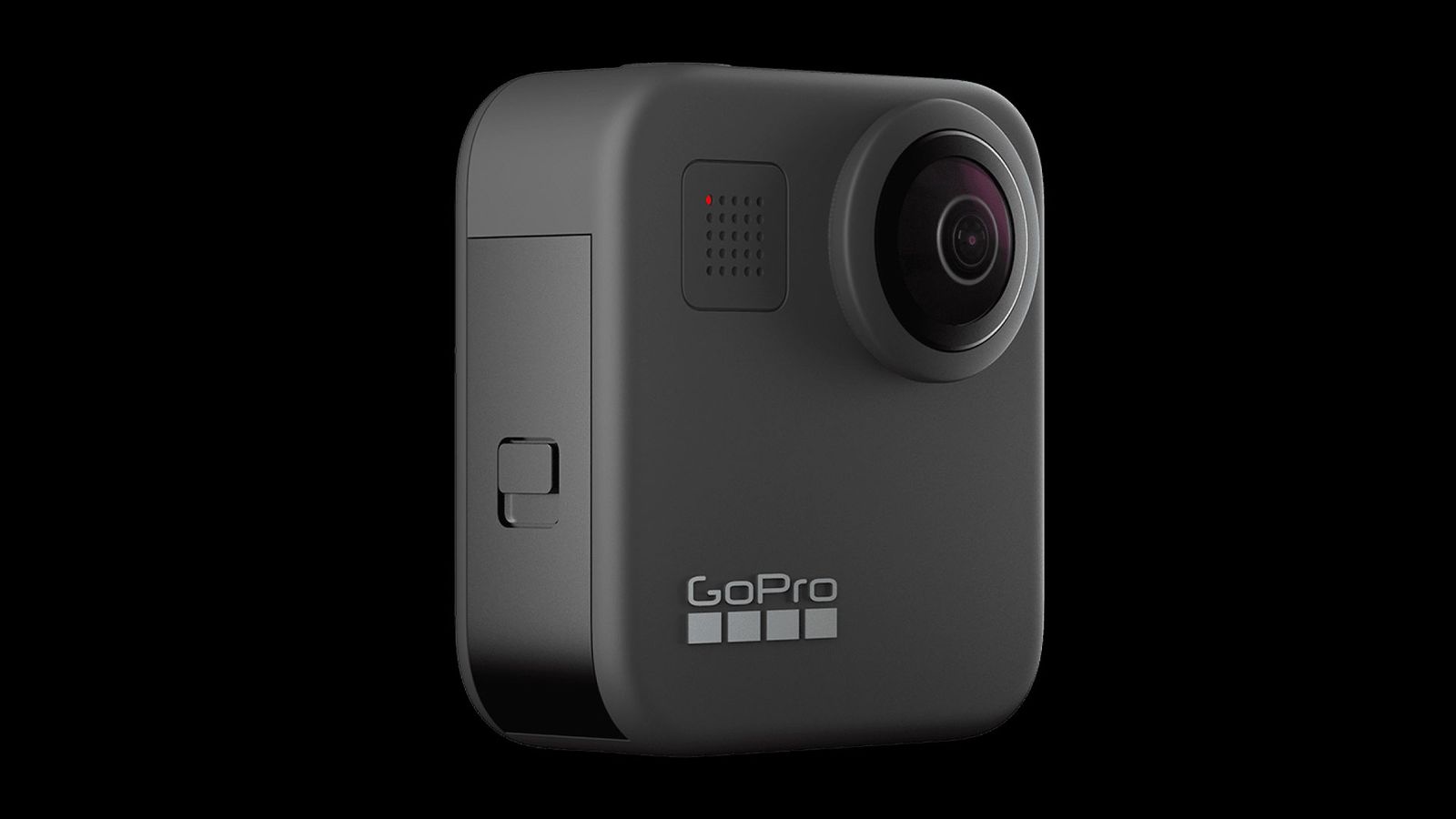 Best GoPro MAX product image of a black camera with a MAX logo on the side in white.