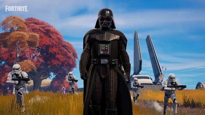 darth vader from star wars as he appears in fortnite 