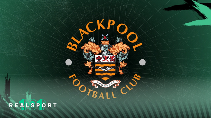 Blackpool badge with green background