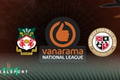 National League logo with Wrexham and Bromley badges