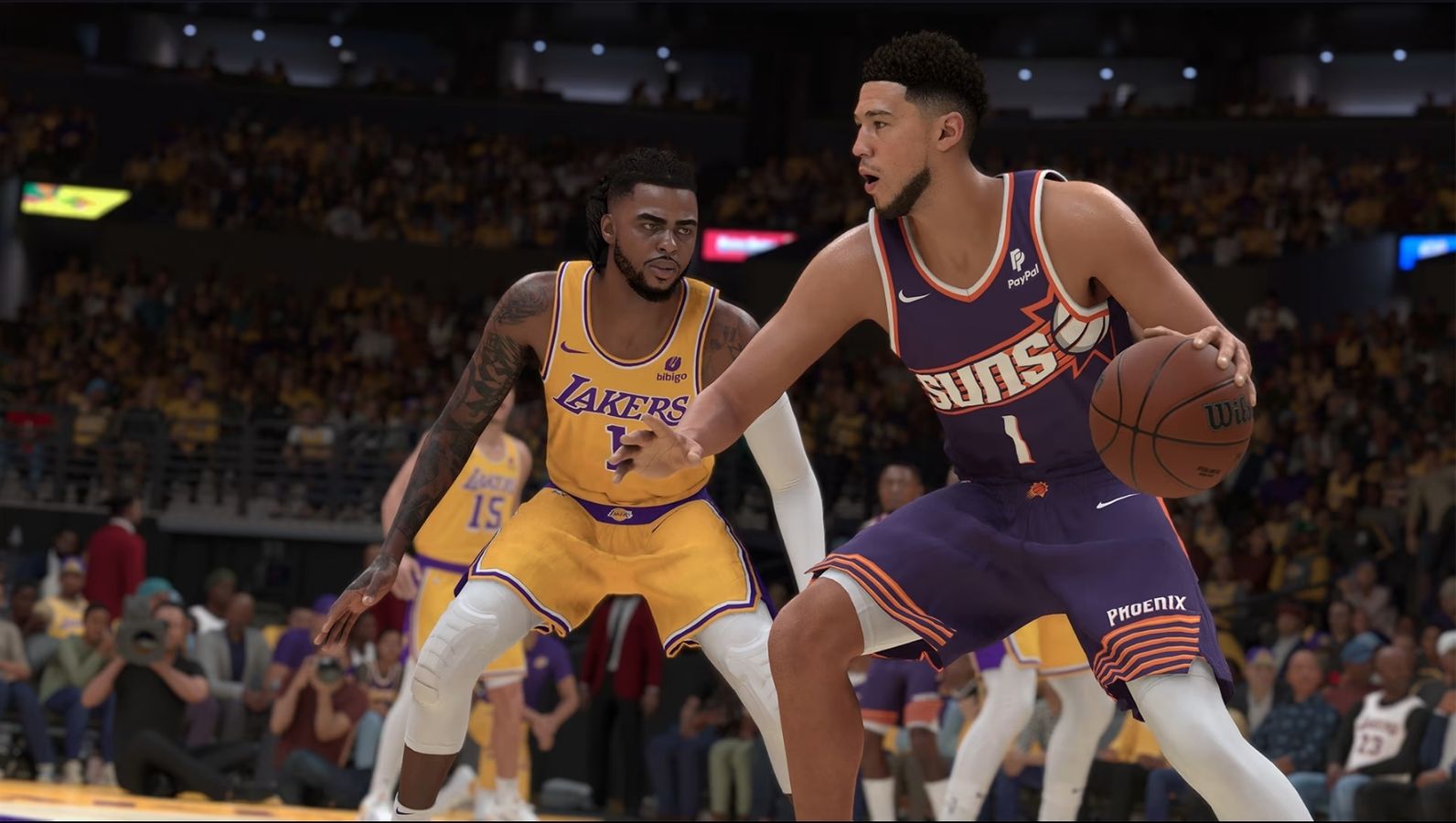 NBA 2K24 Devin Booker and D'angelo russell