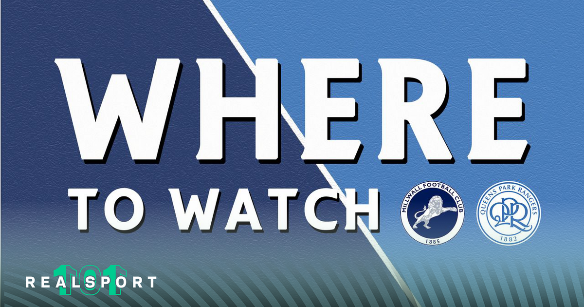 Millwall and QPR badges with Where to Watch text
