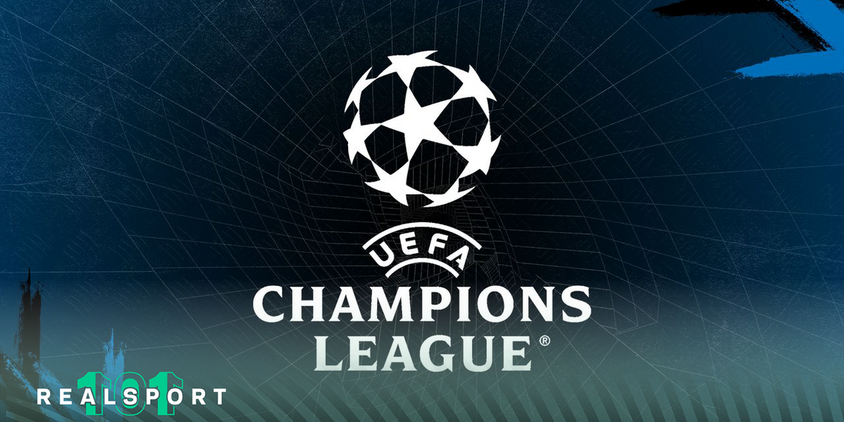 Champions League badge with blue background